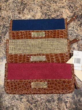 Samantha Brown Navy Tweed Passport Wallet